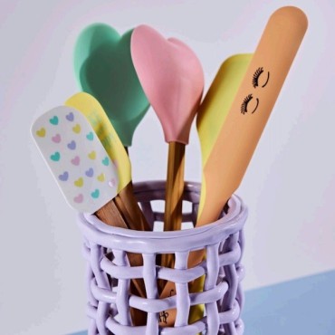 Miss Etoile Spatula Spoon Heart Pink 29cm ME-4976585