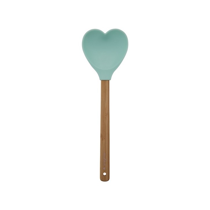 Miss Etoile Mint Heart Bamboo Silicone Spoon 29cm