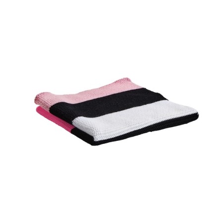 Miss Etoile Dish Cloth Large Stripes Black Pink 30x30cm ME-4974966