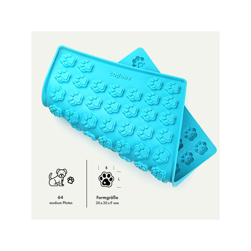 Collory 3cm Medium Paw Silicone Treat-Baking Mat Turquoise