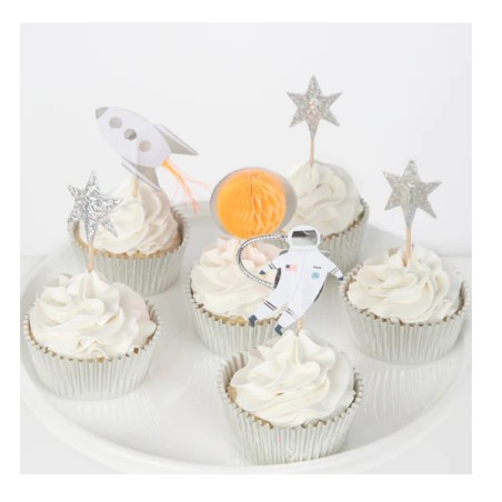 Space Cupcake Kit by Meri Meri - Space Party Treats - Out of Space Birthday Party Set