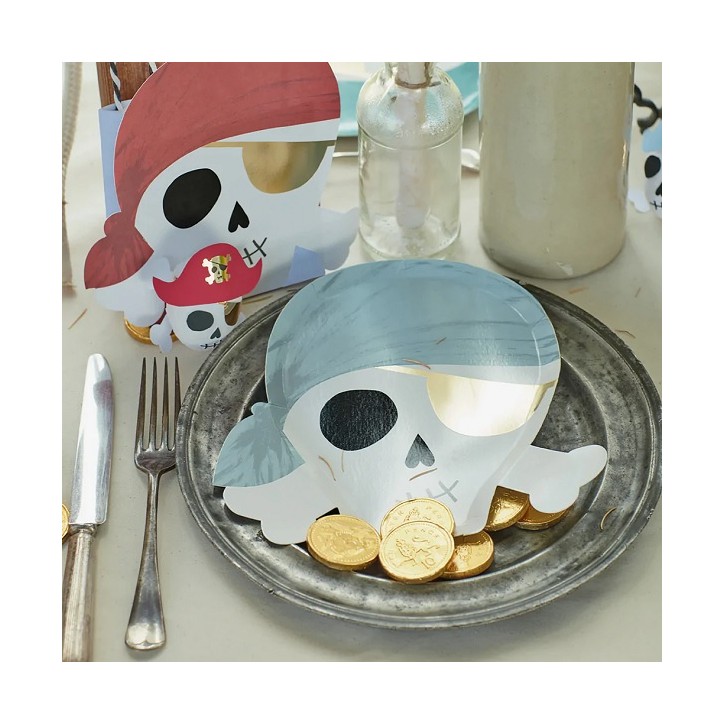 Meri Meri Pirate Skull Plates 8 Pieces