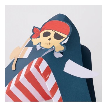 Blue Pirate Party Hats with sword - Meri Meri 222057