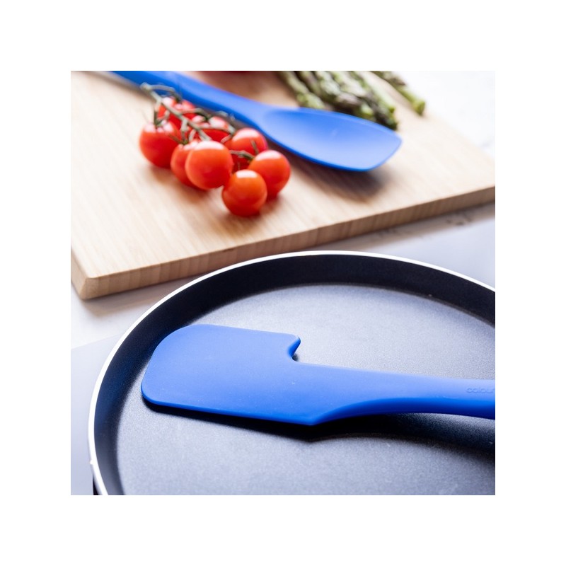Colourworks BLUE Silicone Spatula with Bowl Rest
