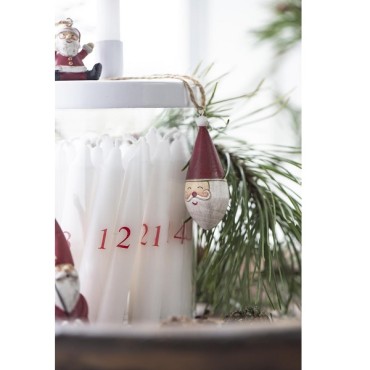 Taper candles 1-24 white w/red numbers 4141-11