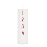 Ib Laursen Advent Candle 1-4 with Red Numbers