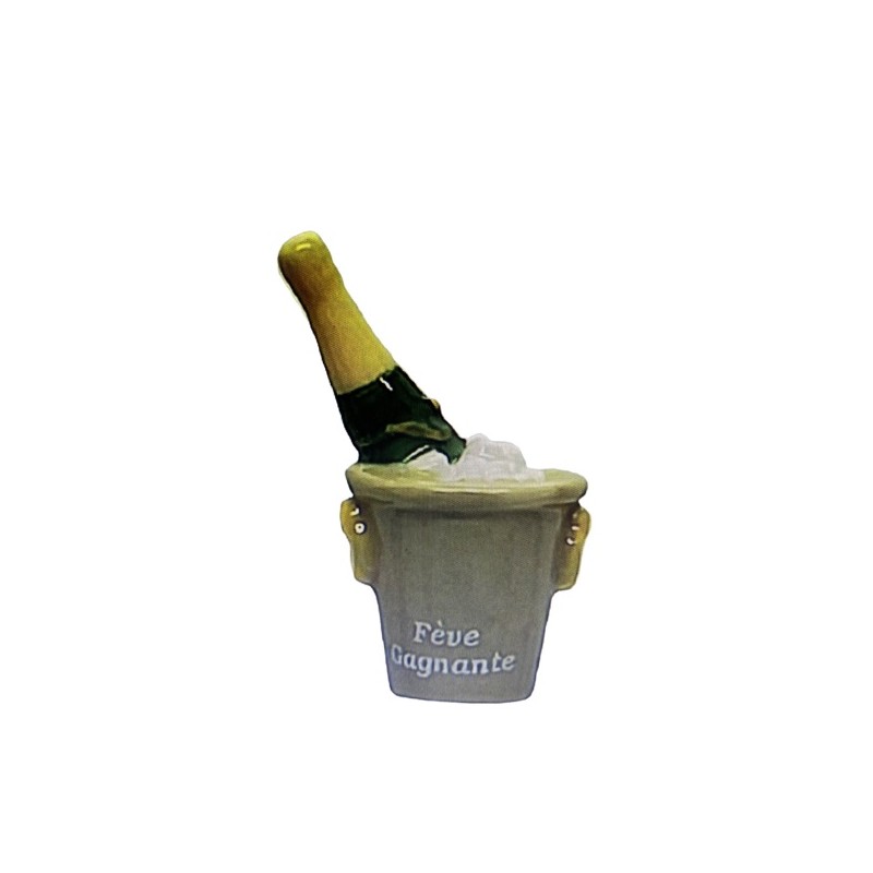 Porzellan Dreikönigsfigur Champagner Flasche, 1 Stück