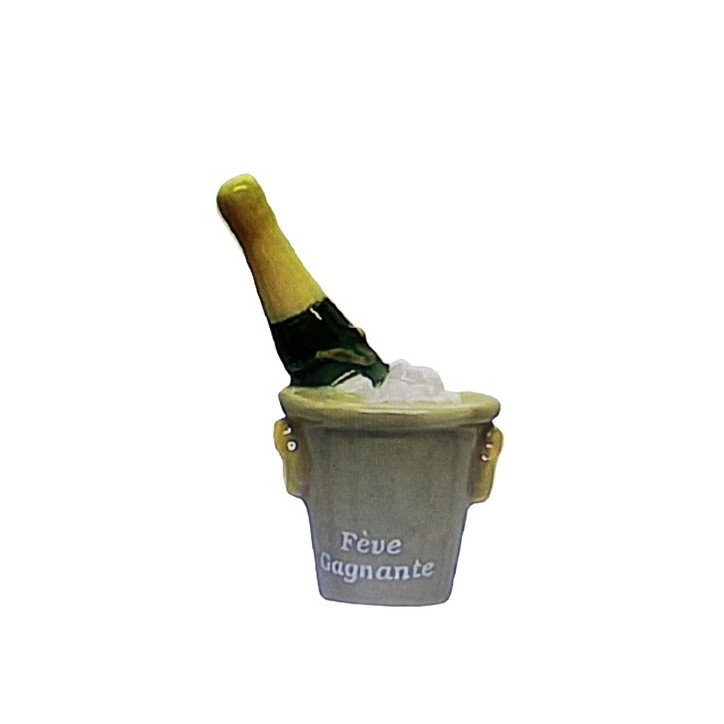 Porcelain Champagne Bottle King Cake Figurine