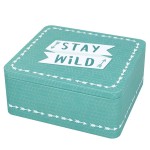 Birkmann Turquoise Tin Box STAY WILD, 21x19x9cm