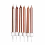 Anniversary House Metallic Boho Birthday Candle Mix, 12 pcs