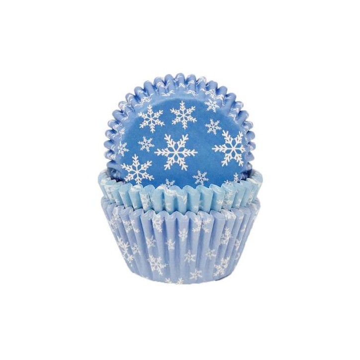 Schneeflocken Cupcake Förmchen – 75 Stück Winter Muffinförmchen Schneeflocken Cupcake Förmchen – 75 Stück Winter Muffinförmchen