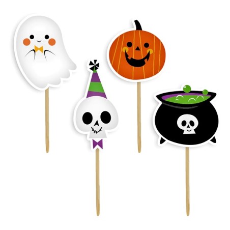 Fun Halloween Party Picks 12 pcs - Halloween Toppers