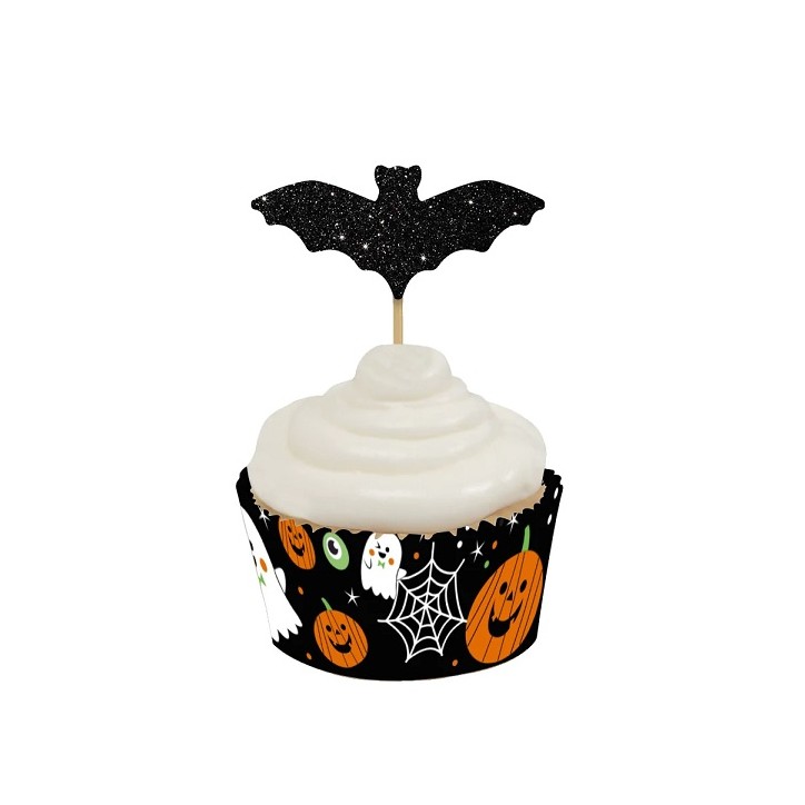 Anniversary House Glitter Bat Cupcake Toppers 12 Pieces Anniversary House Glitter Bat Cupcake Toppers 12 Pieces