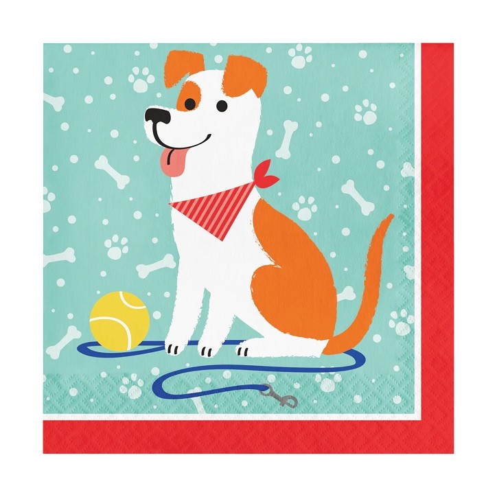 Anniversary House Dog Party Napkins 16 Pieces