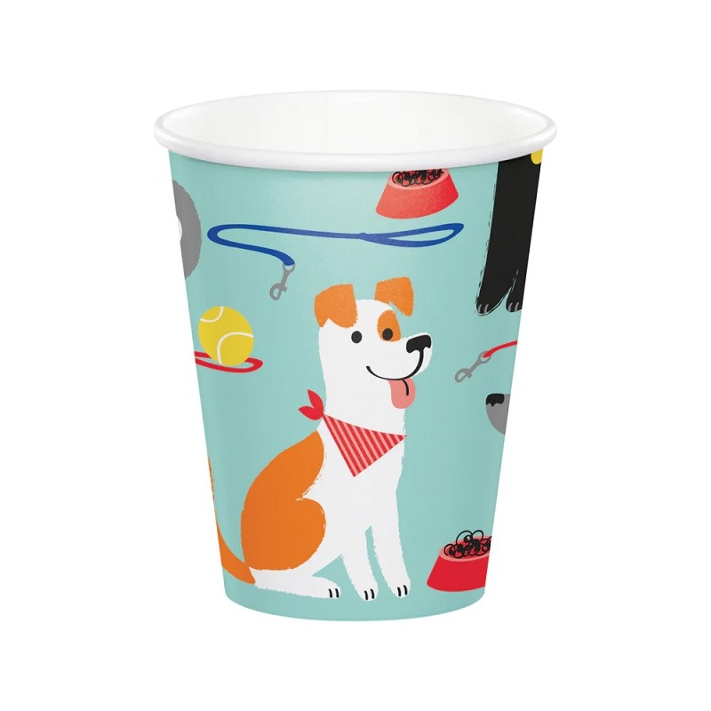 Anniversary House Dog Party Paper Cups, 8 pcs