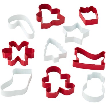 Christmas Cookie Cutter Set - Wilton Holiday Cookie Cutter Set in Tube - Wilton Xmas Cookie gift Set