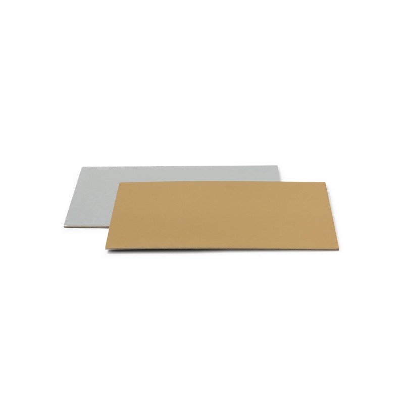 Decora Rectangular Cake Card Gold/Silver, 35x45cm