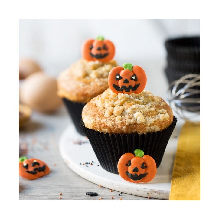 Decora Halloween Little Pumpkin Sugar Decorations 6 Pieces