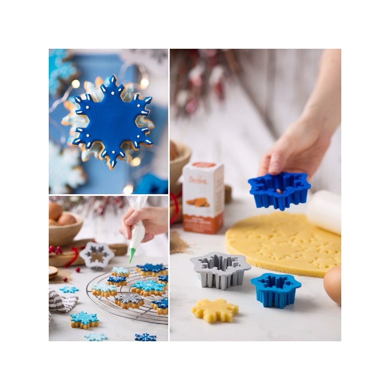 Decora Frozen Star Snowflake Cookie Cutter Set, 3 pcs