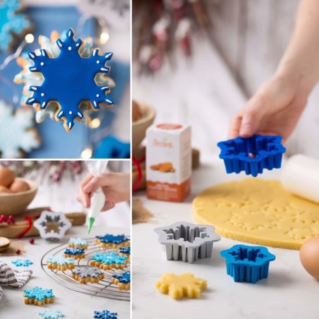 Snowflake Cookie Cutter Set 0255046 Frozen Star Cookie Cutter - Decora Ice Crystal Cookie Cutter
