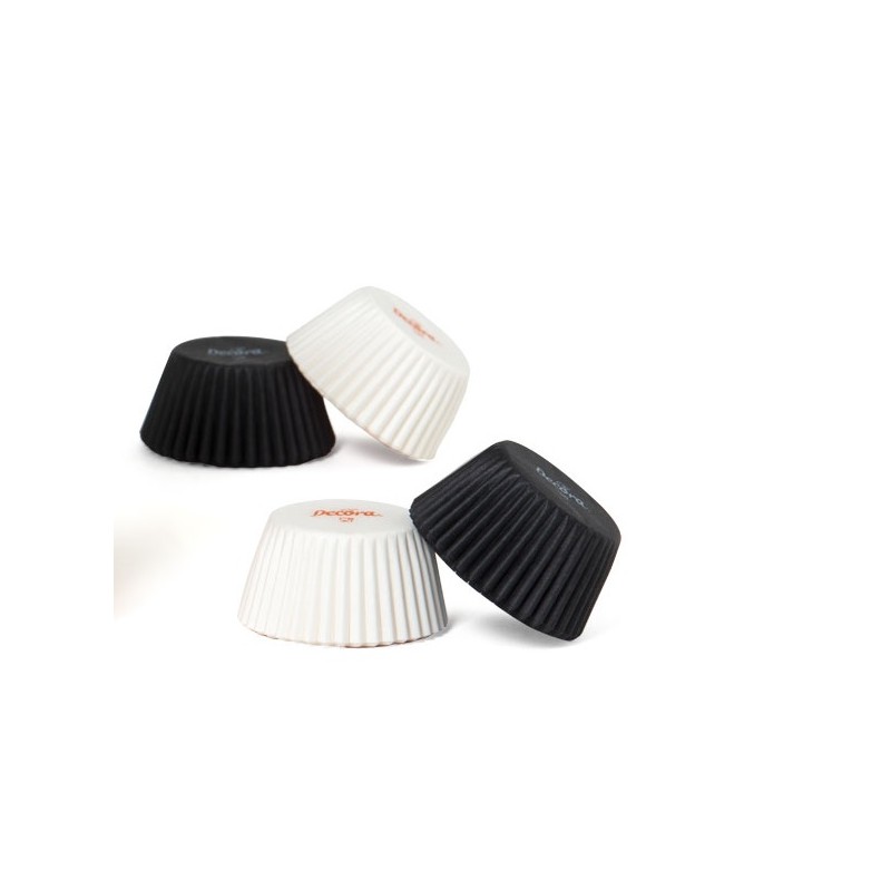 Decora Mini Cupcakes Baking cup Black/White Mix, 200pcs