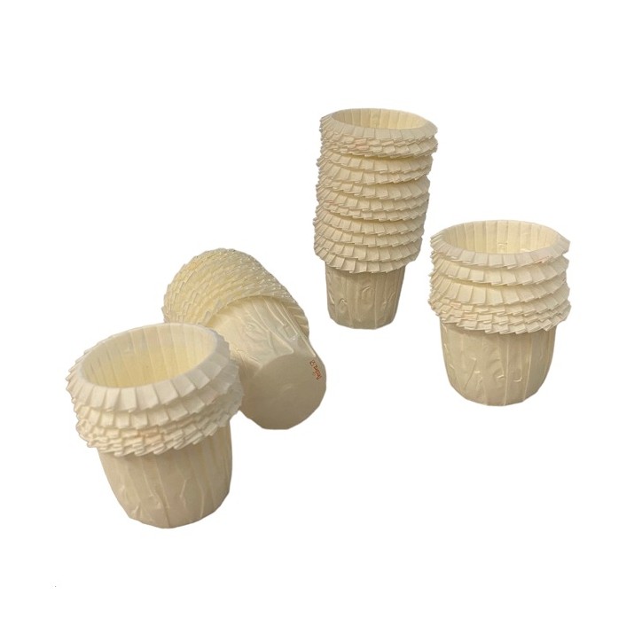 Mini Ruffle Backförmchen Weiss – 35 Stück für Mini-Cupcakes