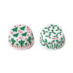 Decora Holly & Tree Christmas Cupcake Cases, 36 pcs