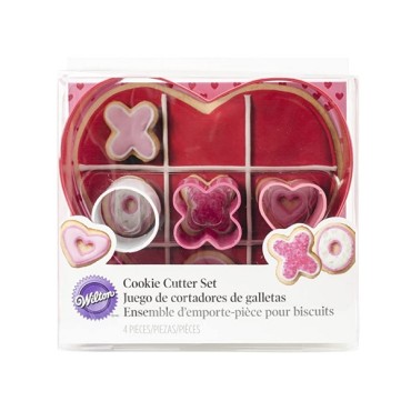 Kisses & Hugs Cookie Cutter Set Wilton - 2308-0216 Love Game Cutters