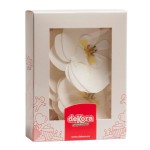 deKora 8.5cm Edible Wafer Paper Orchid White, 10 pcs