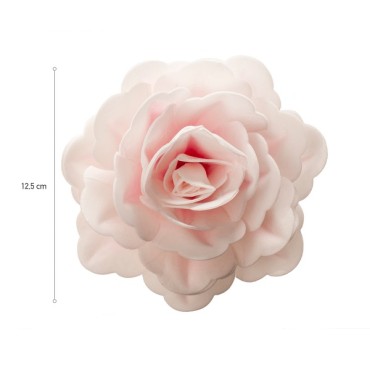 Esspapier Rose Pink 12.5cm - XXL Rose Kuchendekor Glutenfrei