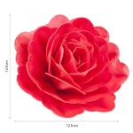 DeKora 12.5cm Edible Wafer Paper Rose RED, 1 pcs