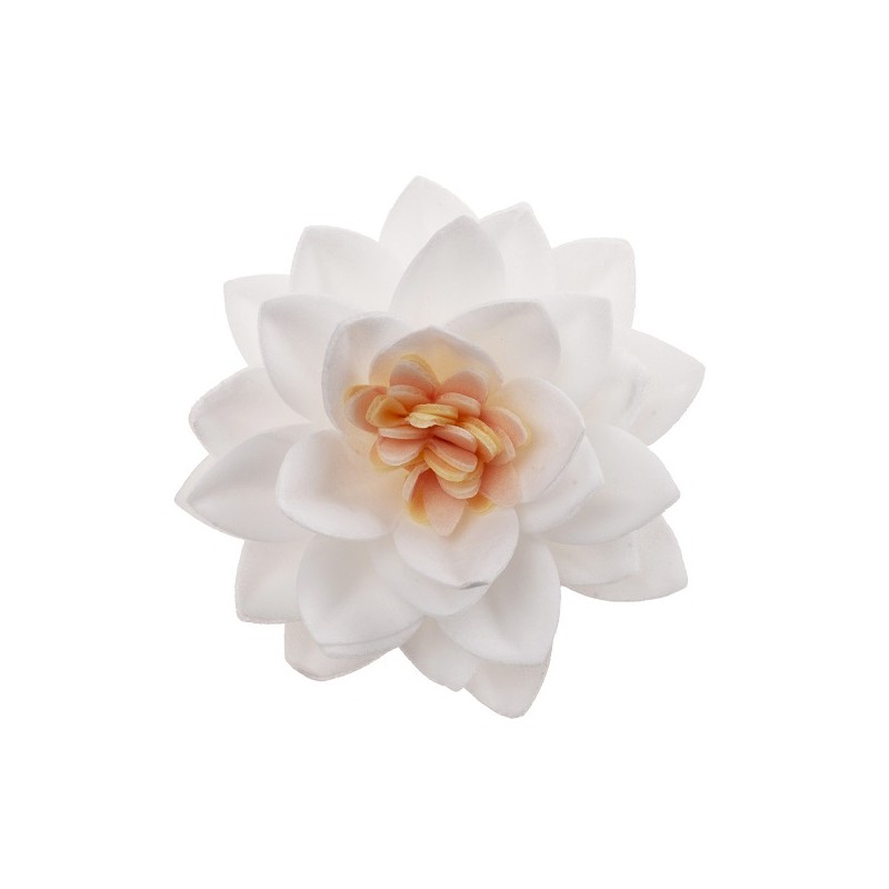 deKora 7cm Esspapier Lotusblüte Weiss, 15 Stück