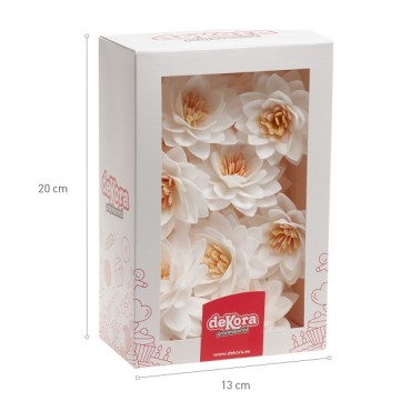 Glutenfree Wafer Paper Lotus Blossom Cake Decoration - Lactosefree Sugar Flowers