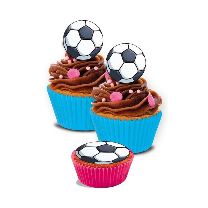 Mini Football / Soccer Wafer Disc 20 pcs - Soccer Bakeware