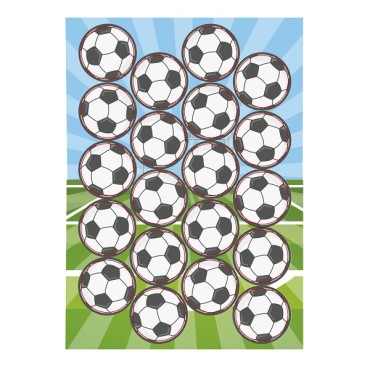 Mini Football / Soccer Wafer Disc 20 pcs - Soccer Bakeware - Football Cake Decoration