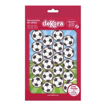 Mini Football / Soccer Wafer Disc 20 pcs - Soccer Bakeware - Football Cake Decoration