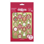 DeKora 34mm Esspapier Cupcake-Aufleger Weihnachten, 20 Stück