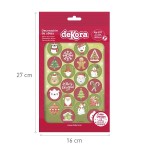 DeKora 34mm Esspapier Cupcake-Aufleger Weihnachten, 20 Stück