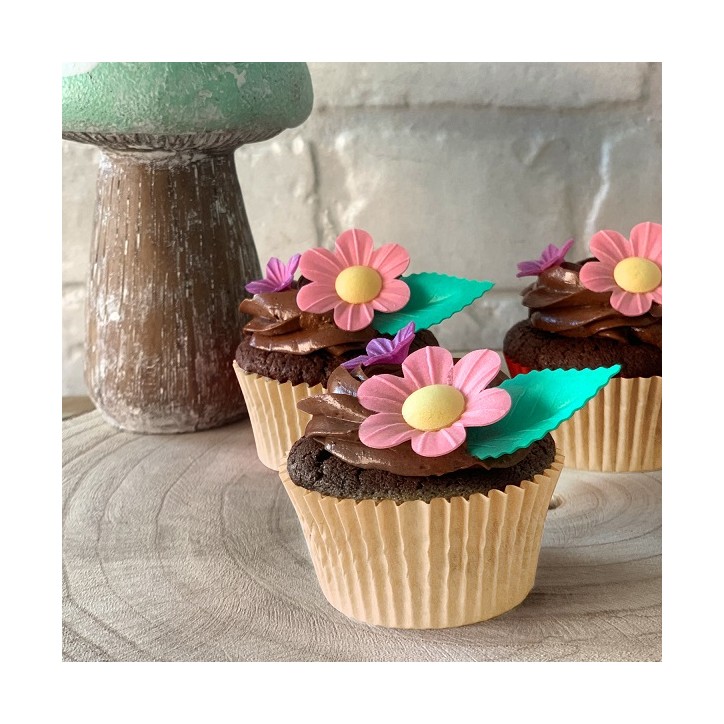 DeKora Edible Daisy Flowers Mini Flowers & Leaves