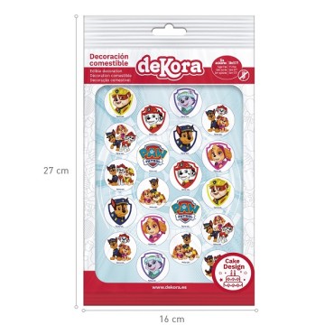 MINI EDIBLE DISCS PAW PATROL Ø 3.4CM Gluten Free / Lactose Free - Paw Patrol Cake Decoration