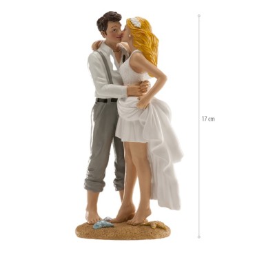 Wedding Beach Couple Cake Topper - WEDDING COUPLE "ON THE BEACH" Cake Topper 305226