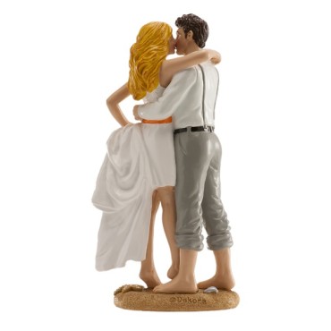 Wedding Beach Couple Cake Topper - WEDDING COUPLE "ON THE BEACH" Cake Topper 305226