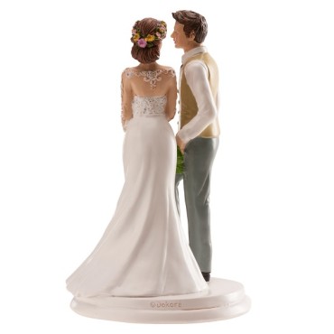 Soccer Wedding Cake Topper - WEDDING COUPLE FOOTBALL 18cm -  Soccer Player Groom Wedding Cake Topper