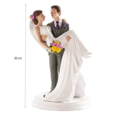 Wedding Couple Cake Topper - Bride in Arms of Groom 305067