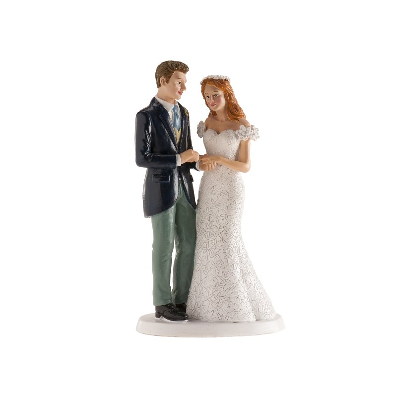 DeKora Brautpaar Tortenfigur Romantisch, 16cm
