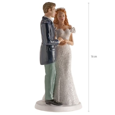 WEDDING COUPLE OSLO 16CM - 305094 DeKora Wedding Cake Topper Romantic