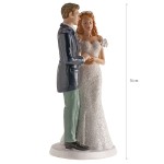 DeKora Brautpaar Tortenfigur Romantisch, 16cm