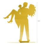 DeKora Wedding Cake Topper Silhouette Gold, 18cm