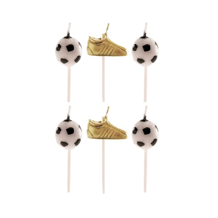 DeKora Football Birthday Candles 6 Pieces DeKora Football Birthday Candles 6 Pieces