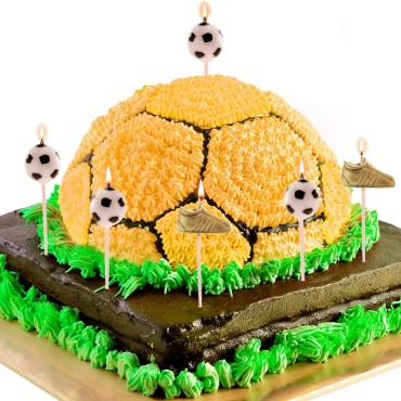 Birthday Candles Soccer Balls - Soccer Pick Party Candles 6 pcs - DeKora 3d Soccer Birthday Candles,